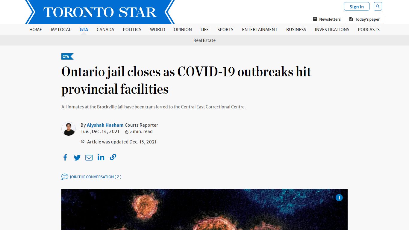 Ontario jail closes as COVID-19 outbreaks hit provincial ...