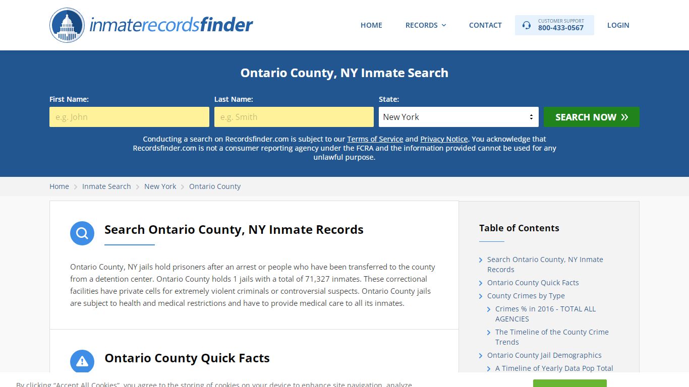 Ontario County, NY Inmate Lookup & Jail Records Online